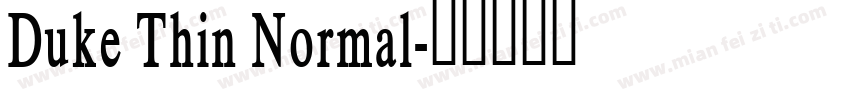 Duke Thin Normal字体转换